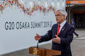 President of Chile Sebastián Piñera participates in the G20 Summit in Osaka